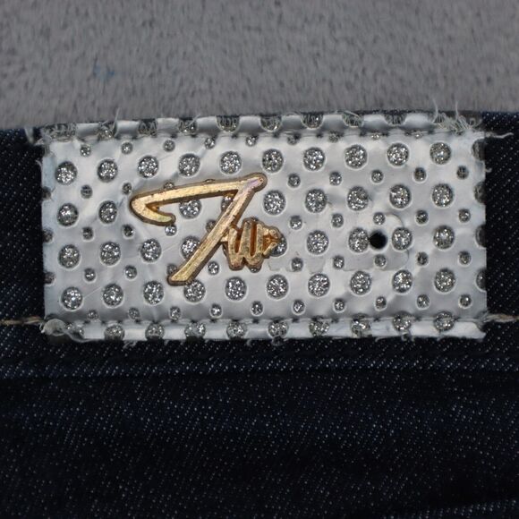 Twinkle Jeans Womens 7 Black Mid Rise Straight Cut Beaded Pockets Pants - Picture 3 of 16